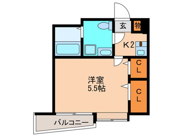 クレタ県庁前の物件間取画像